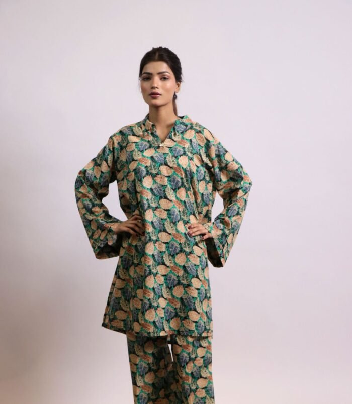 Gul-e-Bahar printed lawn suit with cotton silk dupatta