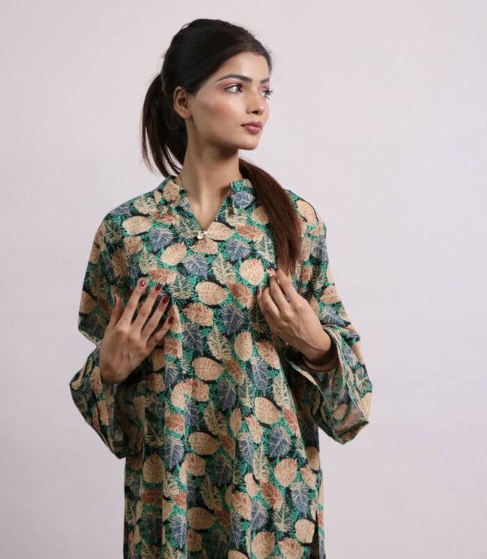 Gul-e-Bahar printed lawn suit with cotton silk dupatta